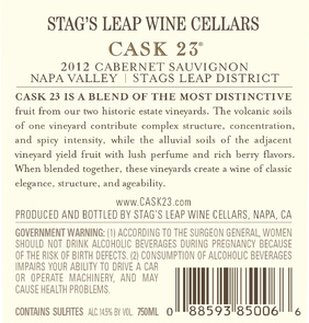 Stag's Leap Wine Cellars Estate CASK 23 2012