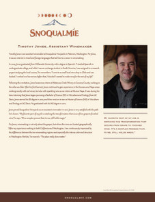 Snoqualmie Assistant Winemaker Timothy Jones