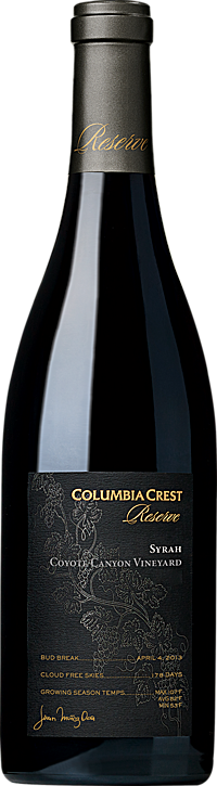 Columbia Crest Reserve Syrah Coyote Canyon Vineyard Horse Heaven Hills Alternative Bottle Shot