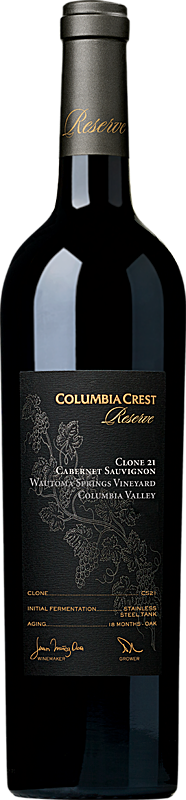 Columbia Crest Reserve Cabernet Sauvignon Wautoma Springs Vineyard Clone 21 Columbia Valley Alternative Bottle Shot