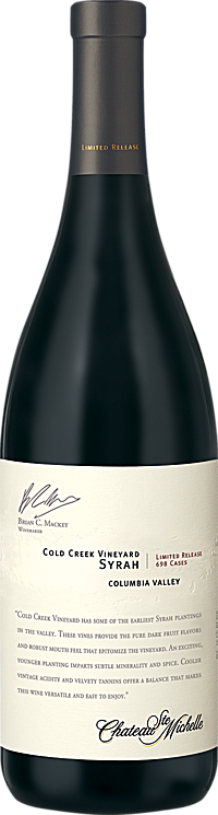 Chateau Ste. Michelle Cold Creek Vineyard Syrah Bottle