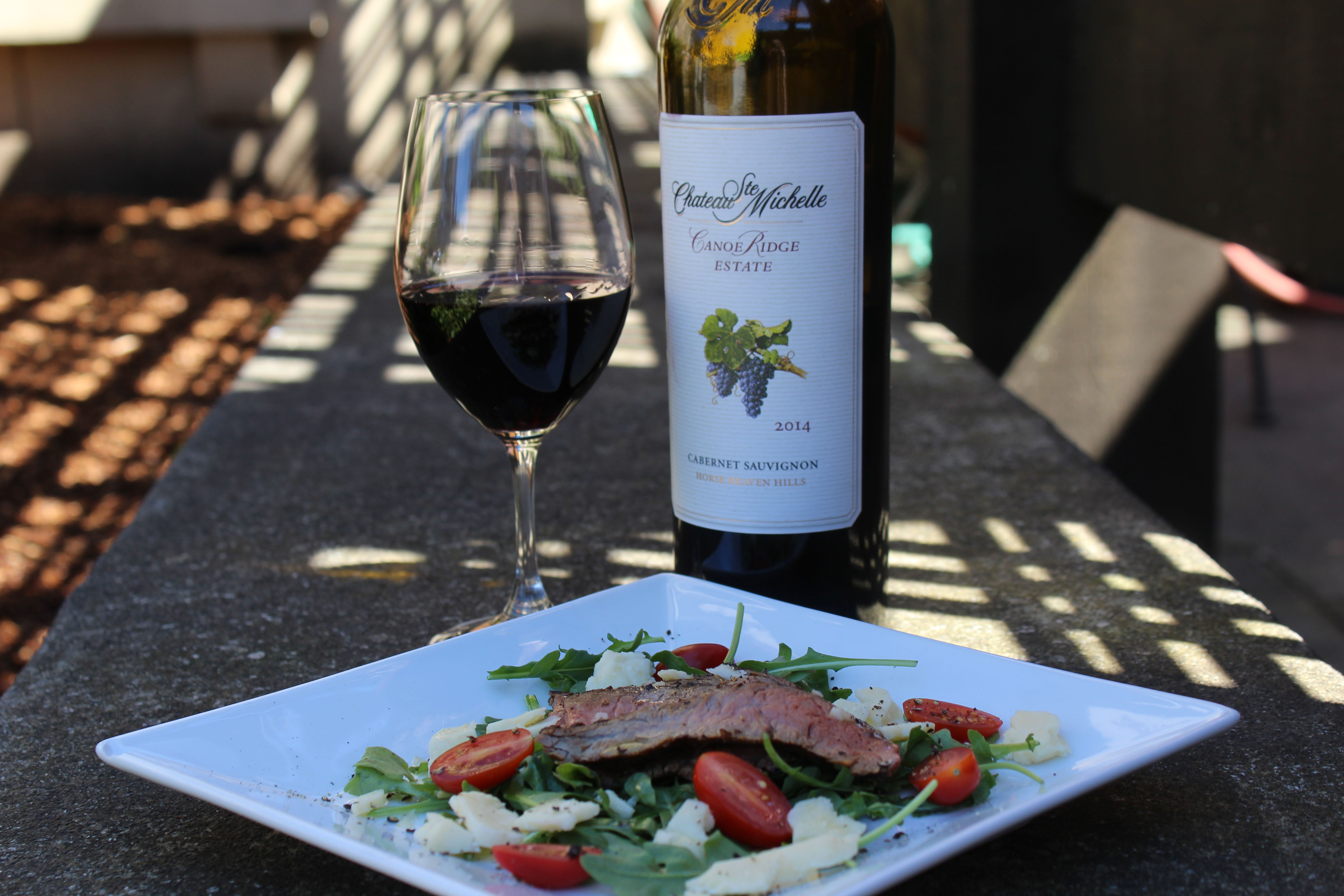Balsamic Grilled Flank Steak and Arugula Salad