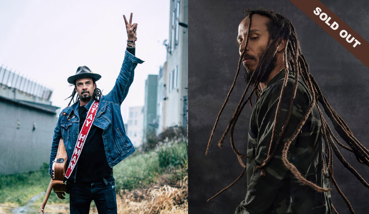 Michael Franti & Ziggy Marley with a sold out banner
