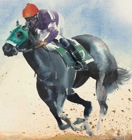 Kentucky Derby Red Wine label art