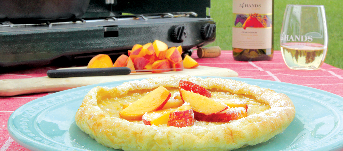 PEACH DUTCH BABY