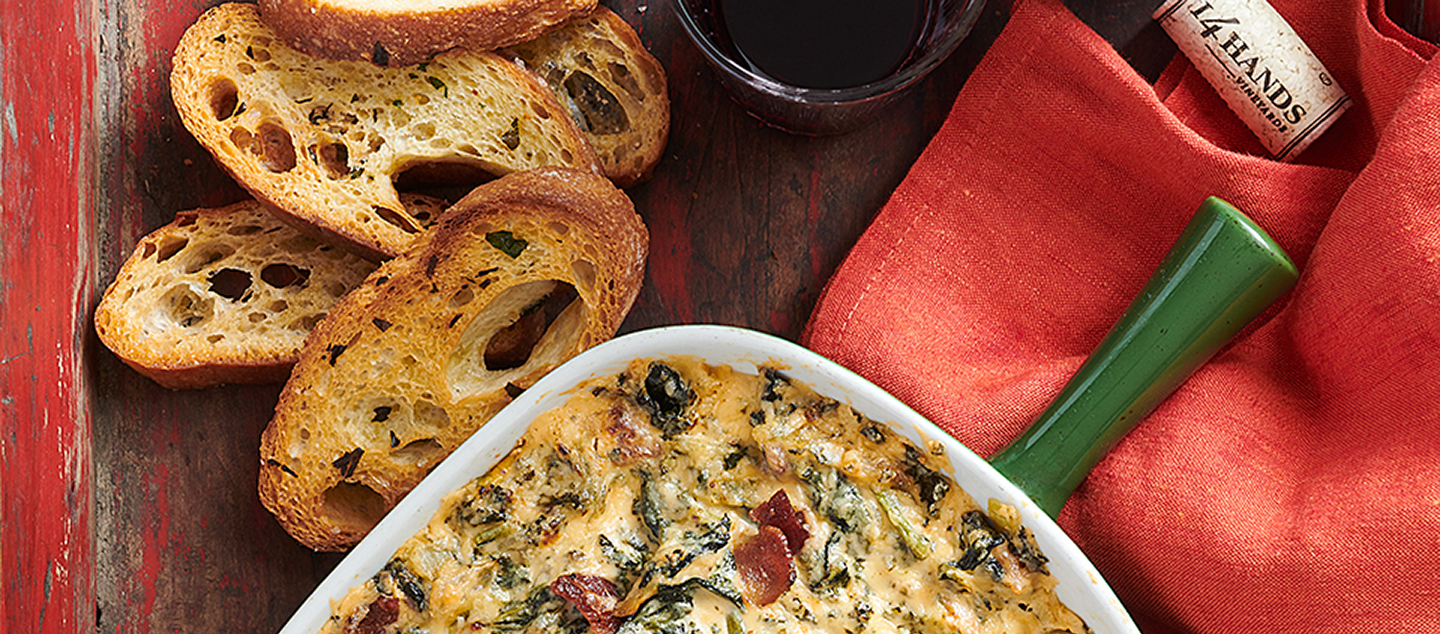 SPINACH KALE BACON DIP