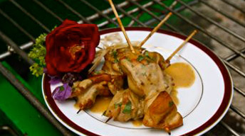 Dijon-Thyme Marinated Chicken Skewers
